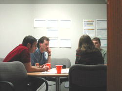 discussion during critique meeting